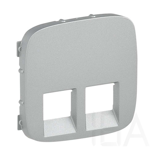 Legrand Valena Allure 2xRJ11/RJ45 aljzat burkolat, Alumínium, 755427