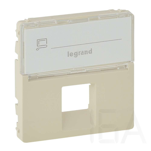 Legrand Valena Life 1xRJ45 csatlakozóaljzat burkolat, címketartóval elefántcsont, 755471