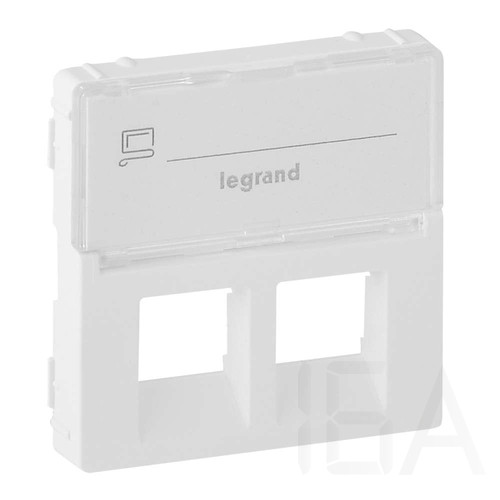 Legrand Valena Life 2xRJ45 csatlakozóaljzat burkolat, címketartóval fehér, 755480