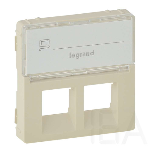 Legrand Valena Life 2xRJ45 csatlakozóaljzat burkolat, címketartóval elefántcsont, 755481