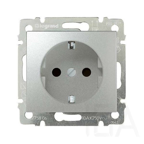 Legrand Valena 2P+F csatlakozóaljzat alumínium, 770120
