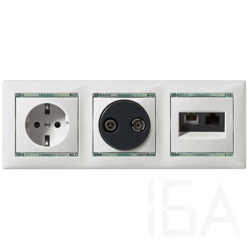 Legrand Valena 2P+F csatlakozóaljzat gyermekvédelemmel, elefántcsont, 774321