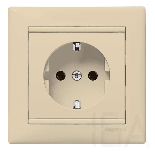Legrand Valena 2P+F csatlakozóaljzat csapófedéllel, elefántcsont, 774322