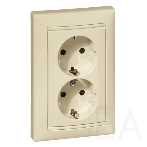 Legrand Valena 2x2P+F csatlakozóaljzat gyermekvédett, elefántcsont, 774371 Legrand Valena 2x2P+F csatlakozóaljzat gyermekvédett, elefántcsont, 774371