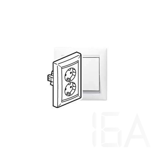 Legrand Valena 2x2P+F csatlakozóaljzat fehér, 774400