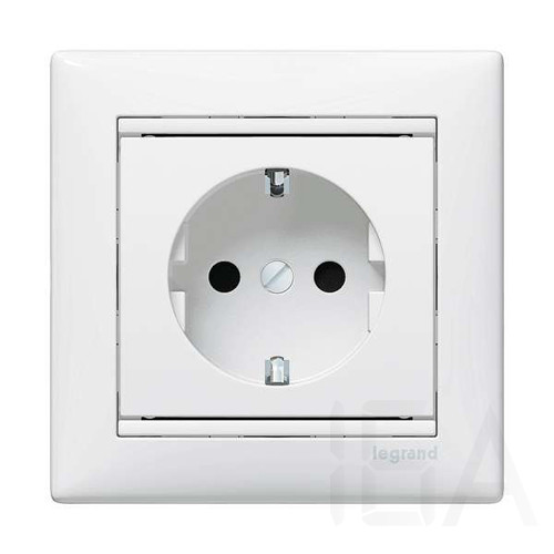 Legrand Valena 2P+F csatlakozóaljzat gyermekvédelemmel, fehér, 774421