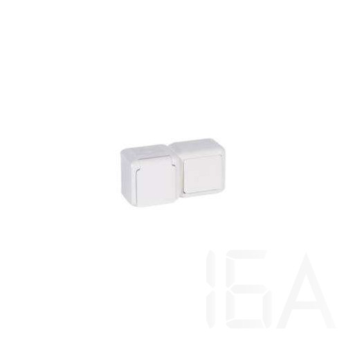 Legrand Forix IP44 falon kívüli 2P kapcsoló + 2P+F csatlakozóaljzat, csapófedéllel, biztonsági zsaluval, fehér, 782372