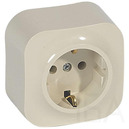 Legrand Forix IP20 falon kívüli 2P+F földelt csatlakozóaljzat, 16A , biztonsági zsalu nélkül, bézs, 782441
