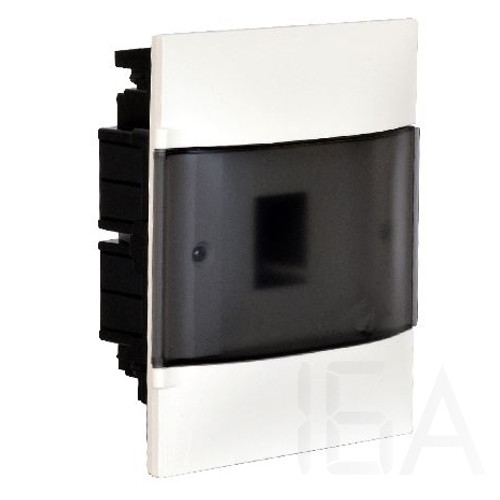 Legrand lakáselosztó füstszínű ajtóval süllyesztett, 1 sor 4 modul, 134154