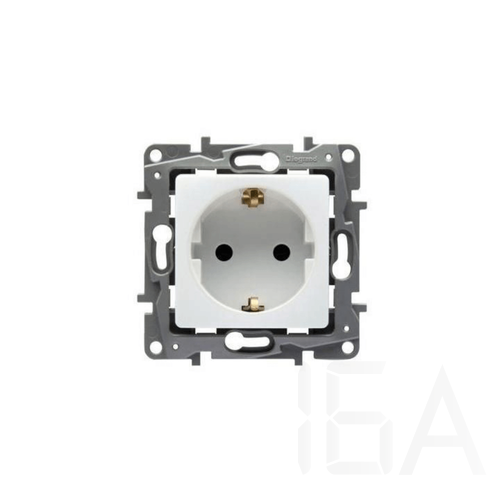 Legrand Niloé 2P+F csatlakozóaljzat gyermekvédelem nélkül (csavaros), körömmel, fehér, 764539