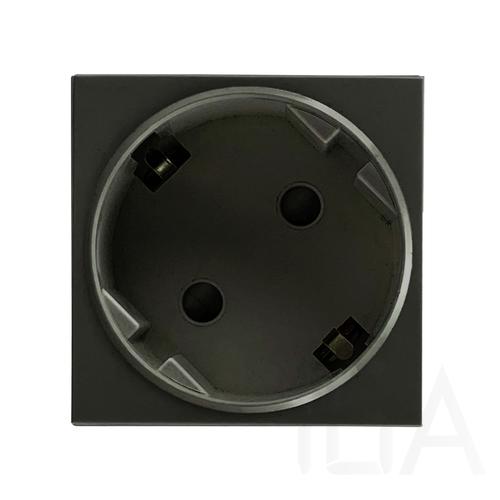 Átlós beépíthető SCHUKO dugalj, 3680W, 223V, SCHUKO, fekete, 3680W, 230V, OR-GM-9010 elosztóhoz