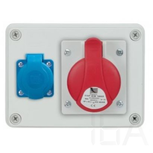 R-BOX 150 Ipari elosztó doboz, szerelt, vezetékezett, 1x(5P16A)+1x(2P+F) dugalj IP44 , B.1091-S