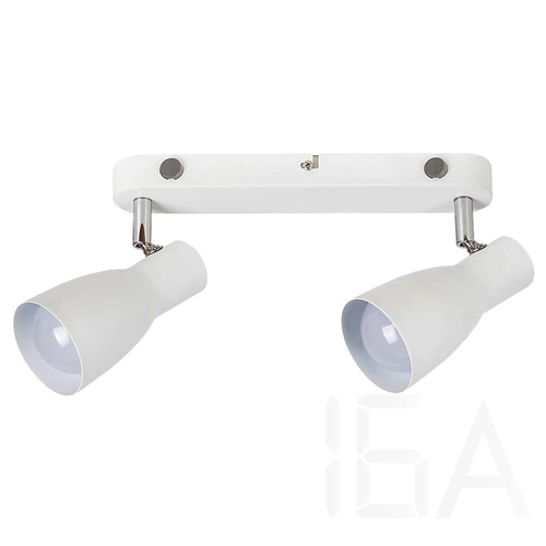 Rábalux 6027 Ebony, 2-es fehér szpot lámpa fém burával és 2 kapcsolóval