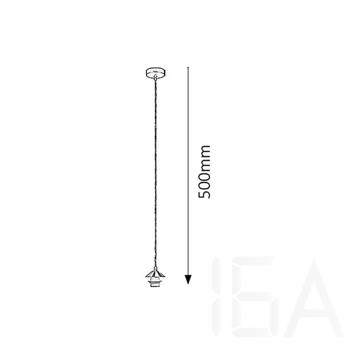 Rábalux 1338 Fix függeszték, E27 foglalattal, 50cm hossz Rábalux 1338 Fix függeszték, E27 foglalattal, 50cm hossz