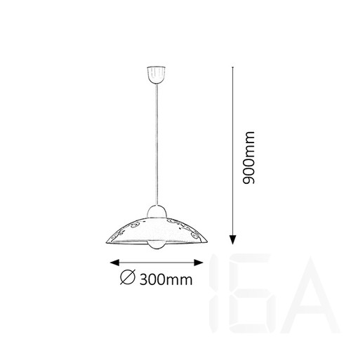 Rábalux 1848 Bloomy fix függeszték, D30cm