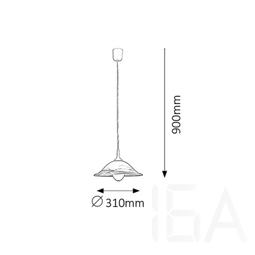 Rábalux 3955 Alabastro függeszték, D31cm, fix