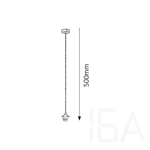 Rábalux 9926 Szatin króm fix függeszték, L50cm