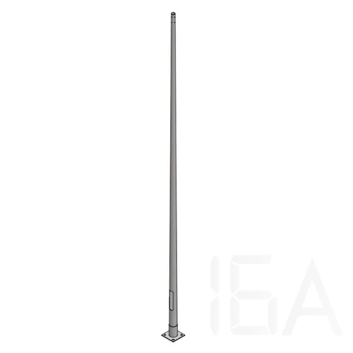 Kúpos, horganyzott acél lámpaoszlop (villanyoszlop), 6 m, talplemezes, galvanizált, alapvasalat nélkül, SBS-HO-K-60/60/3