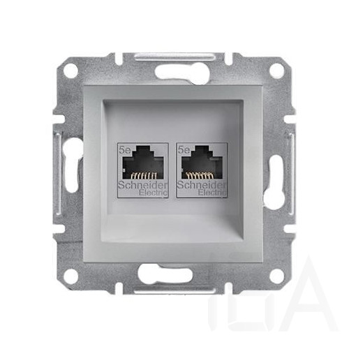 Schneider ASFORA 2xRJ45 Cat5e UTP aljzat, alumínium, EPH4400161