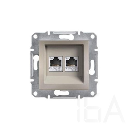 Schneider ASFORA 2xRJ45 Cat5e UTP aljzat, bronz, EPH4400169