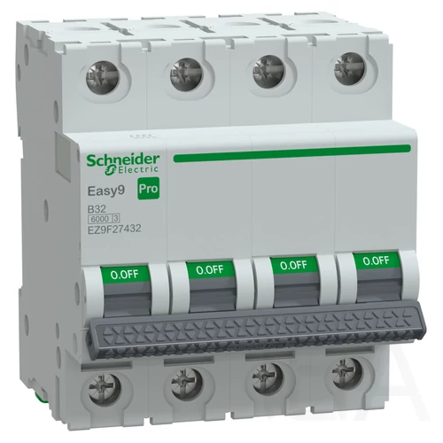 Schneider EASY9 PRO Kismegszakító, 4P 6KA B32A, EZ9F27432