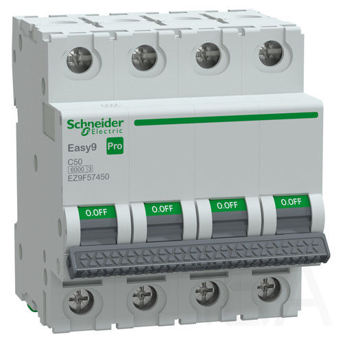 Schneider EASY9 PRO Kismegszakító, 4P 6KA C50A, EZ9F57450