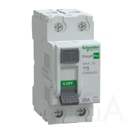 Schneider Áram-védőkapcsoló (FI relé), EASY9 PRO 2P 25A/30mA, A típus, EZ9R49225