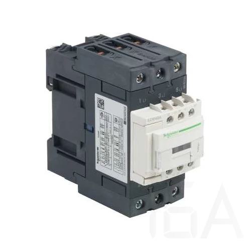 Schneider LC1D40AB7 AC mágneskapcsoló, 40A/11kW, csavaros csatlakozással,24V-os tekercsel,1Z+1NY, segédérintkezővel