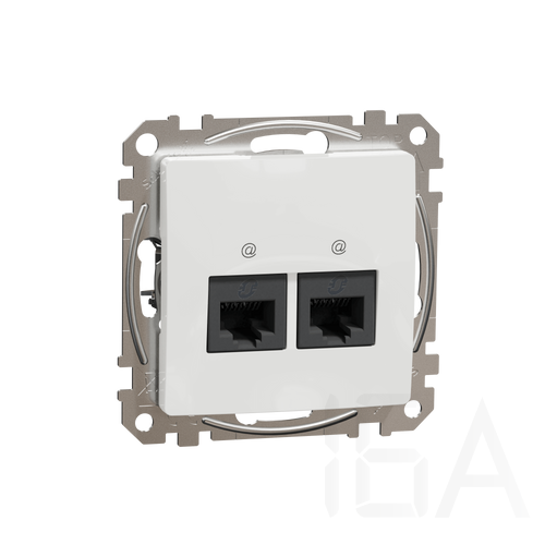 Schneider ÚJ SEDNA 2xRJ45 Cat5e UTP aljzat, fehér, SDD111452