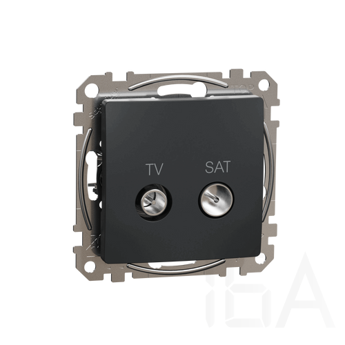 Schneider ÚJ SEDNA TV/SAT aljzat, átmenő, 7 dB, antracit, SDD114474S