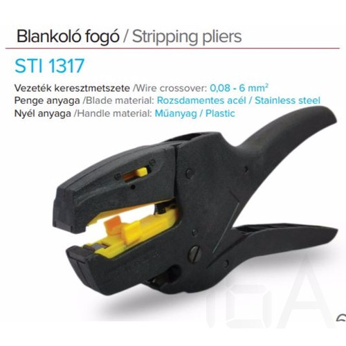 Stilo blankoló fogó, 0.08...10mm2 csupaszolás max. 6mm2 vágás, STI1317