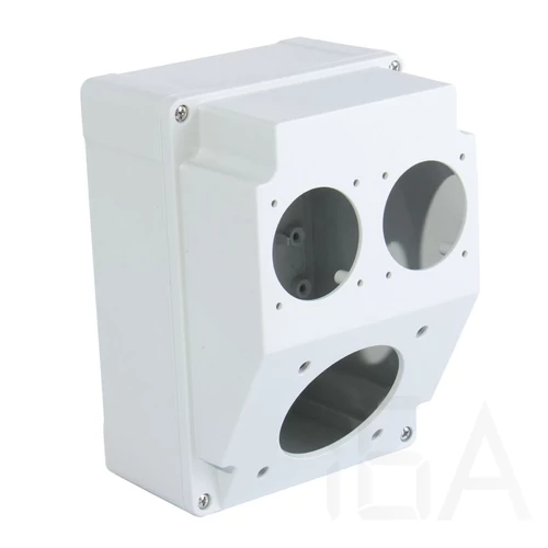 TP Üres ipari doboz 120×170mm fúrt 3 fázisú (75x75) aljzathoz+1 fázisú aljzathoz 2 furat, 3317-000-1114