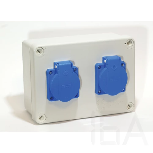 Jangar ipari doboz szerelt, vezeték nélkül, 170x125x75mm 2X(2P+F) IP44, JG-2-2220