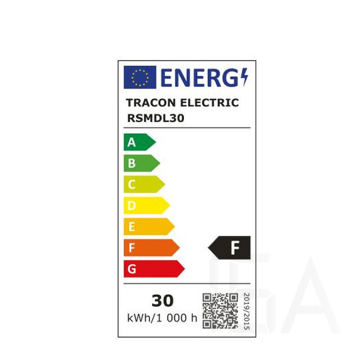 Tracon LED reflektor fekete 30W 2700lm 4000K IP65, RSMDL30