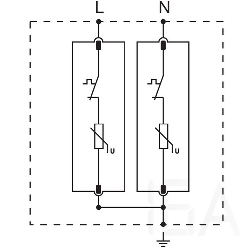 Tracon túlfeszültség levezető, T2 AC típusú, cserélhető betéttel, ESPD2-40-2P Tracon túlfeszültség levezető, T2 AC típusú, cserélhető betéttel, ESPD2-40-2P