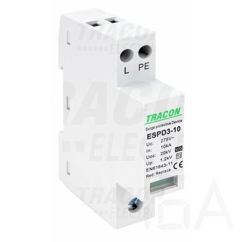 Tracon túlfeszültség levezető, T3 AC típusú, egybeépített, ESPD3-10-1+1P