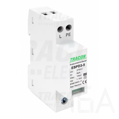 Tracon túlfeszültség levezető, T3 AC típusú, egybeépített, ESPD3-5-1+1P