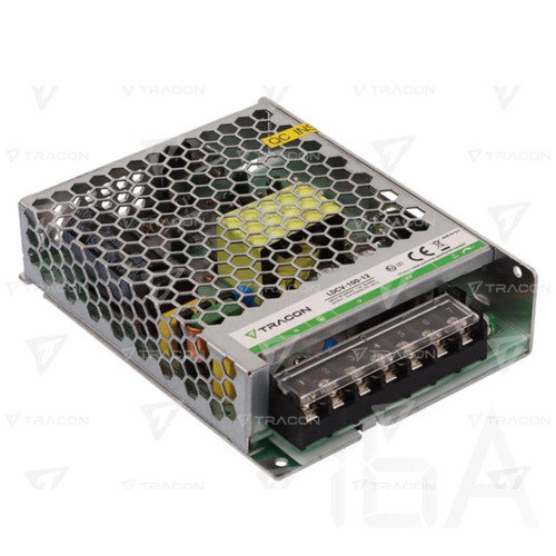 Tracon fémházas beltéri led tápegység 0-8,5A-ig 100W-os 12V DC, LDCV-100-12
