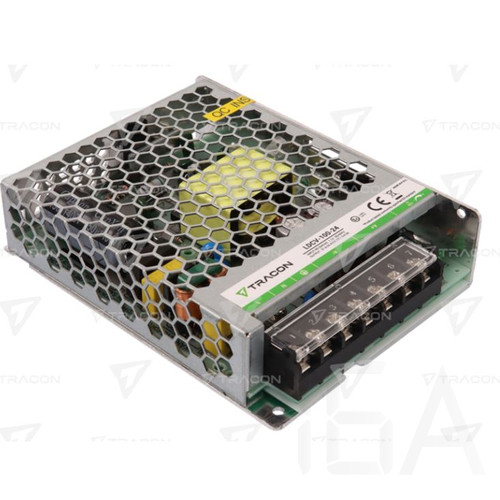 Tracon fémházas beltéri led tápegység 0-4,5A-ig 100W-os 24V DC, LDCV-100-24