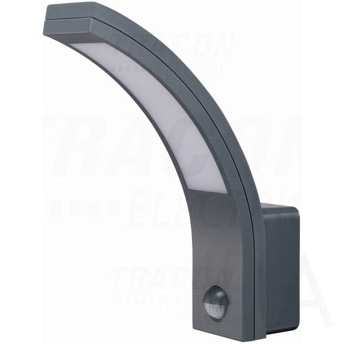 Tracon Mozgásérzékelős fali lámpatest ívelt forma, 10W-os 800lm 4500K IP54 antracit, SLIA10W