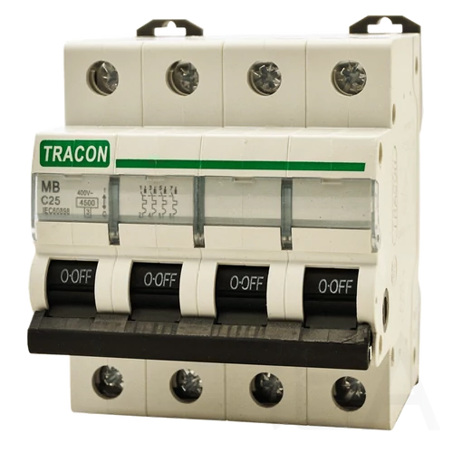 Tracon MB Kismegszakító, 4,5KA 4P C16A, MB-4C-16