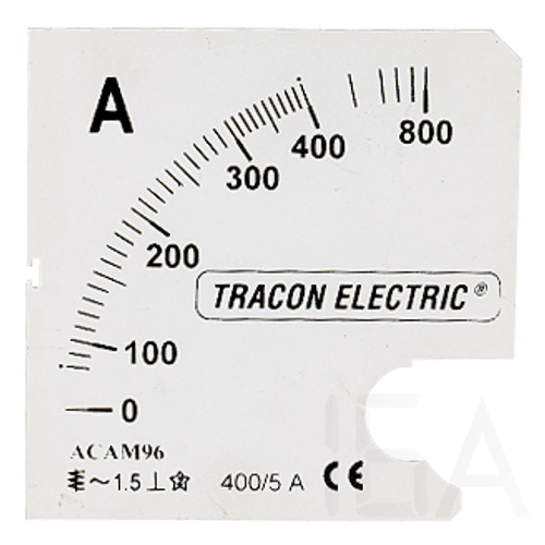 Tracon táblaműszer Skálalap 0-125 (250) A, SCALE-AC48-125/5A