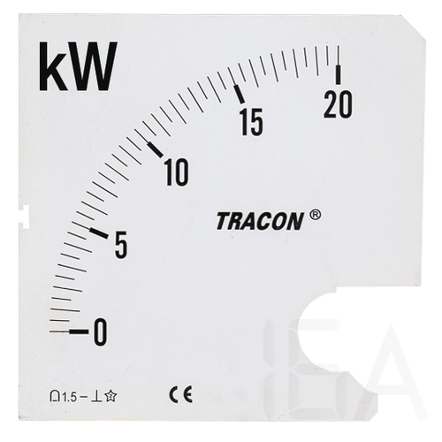 Tracon táblaműszer Skálalap 0-80 kW, SCALE-W96/4-80