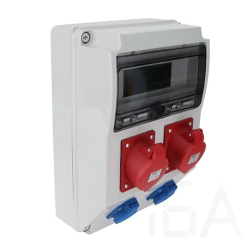 Tracon ipari doboz szerelt, vezeték nélkül, 4X(2P+F)+2x(5P16A)+1x(5P32A) dugalj, IP44, TDB09-12M