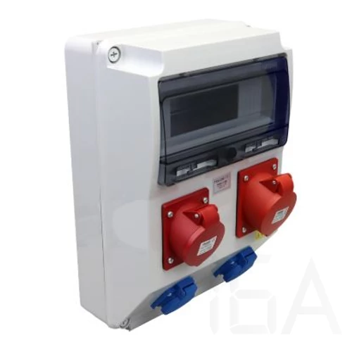 Tracon ipari doboz szerelt, vezeték nélkül, 1X(2P+F)+1x(5P32A) dugalj, IP44, TDB12-12M