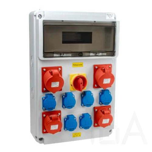 Tracon ipari doboz szerelt, vezeték nélkül, főkapcsolóval 6X(2P+F)+2x(5P16A)+2x(5P32A) dugalj, IP44, TDB13-16MK