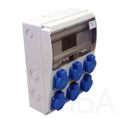 Tracon ipari doboz szerelt, vezeték nélkül, 6X(2P+F)+2x(5P16A)+2x(5P32A) dugalj, IP44, TDB14-11M