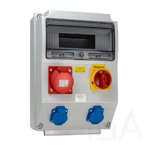 Tracon ipari doboz szerelt, vezeték nélkül, főkapcsolóval 2x(5P16A) dugalj, IP44, TDB15-12MK