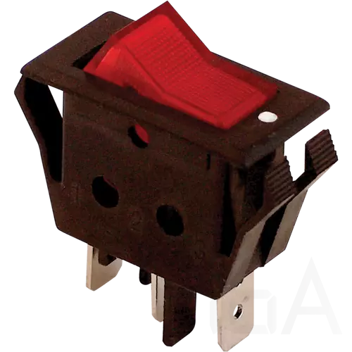 Tracon Billenőkapcsoló, BE-KI, piros-világító 16(6)A, 250V AC, TES-11