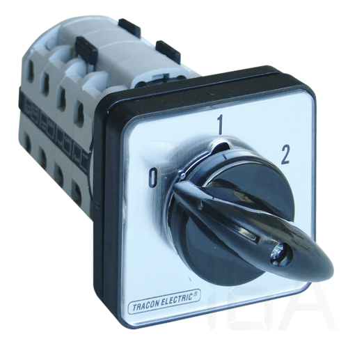 Tracon Tokozatlan Dahlander motor főkapcsoló, 20A, 5.5kW, 48x48mm, TKM-20/D